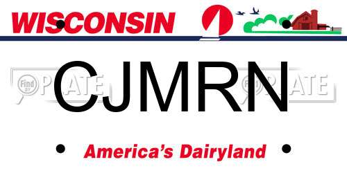 CJMRN Wisconsin License Plate