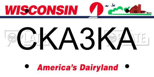 CKA3KA Wisconsin License Plate