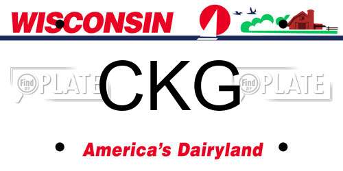 CKG Wisconsin License Plate