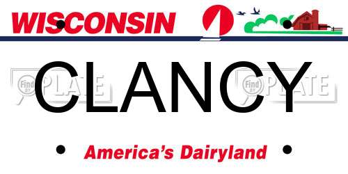 CLANCY Wisconsin License Plate