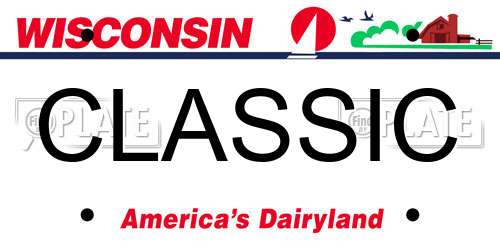 CLASSIC Wisconsin License Plate