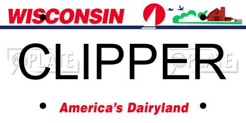CLIPPER Wisconsin License Plate
