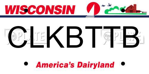 CLKBTTB Wisconsin License Plate