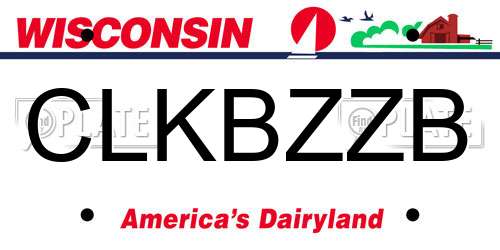 CLKBZZB Wisconsin License Plate
