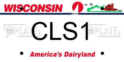 CLS1 Wisconsin License Plate