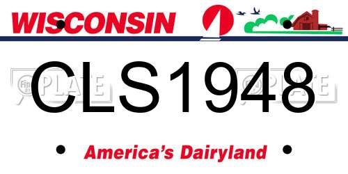 CLS1948 Wisconsin License Plate