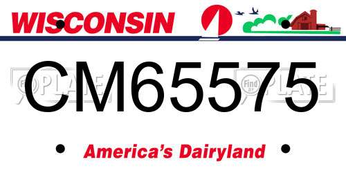 CM65575 Wisconsin License Plate