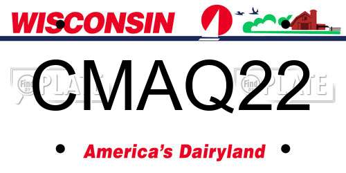 CMAQ22 Wisconsin License Plate