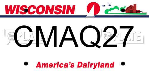CMAQ27 Wisconsin License Plate