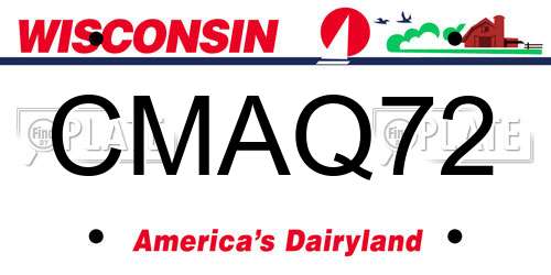 CMAQ72 Wisconsin License Plate