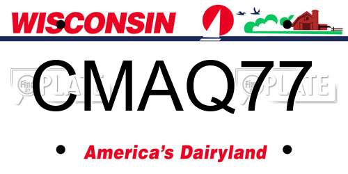 CMAQ77 Wisconsin License Plate