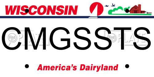CMGSSTS Wisconsin License Plate
