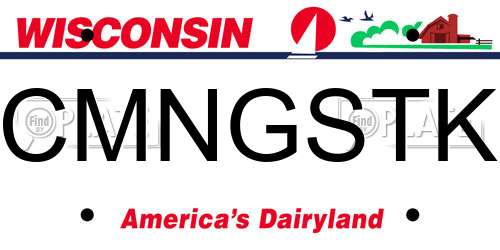 CMNGSTK Wisconsin License Plate