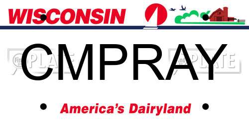 CMPRAY Wisconsin License Plate
