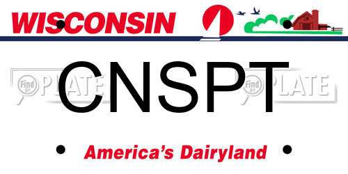 CNSPT Wisconsin License Plate