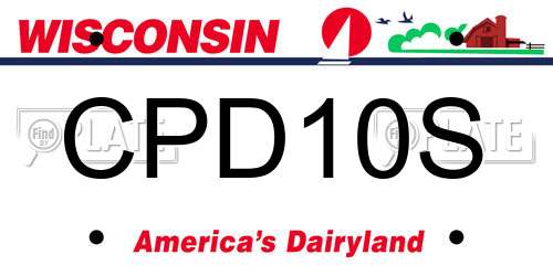 CPD10S Wisconsin License Plate