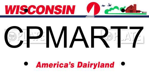 CPMART7 Wisconsin License Plate