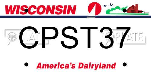 CPST37 Wisconsin License Plate