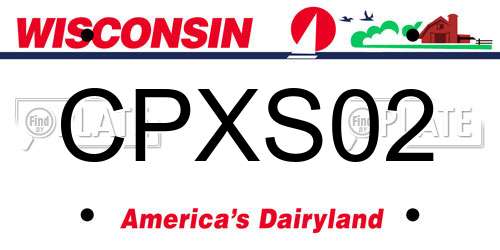 CPXS02 Wisconsin License Plate