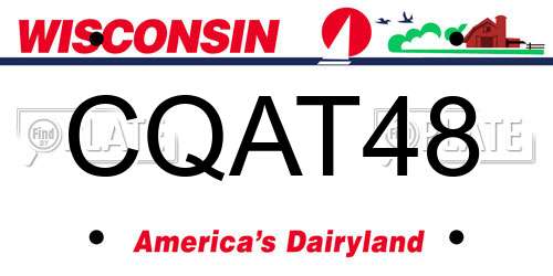 CQAT48 Wisconsin License Plate