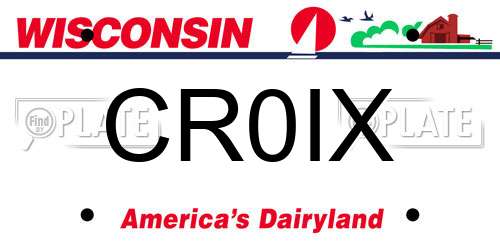 CR0IX Wisconsin License Plate