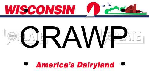 CRAWP Wisconsin License Plate