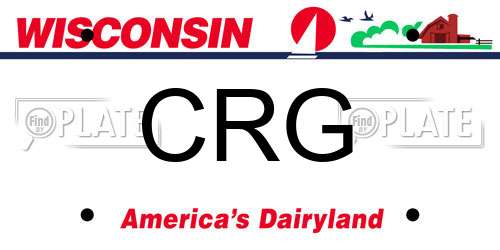 CRG Wisconsin License Plate