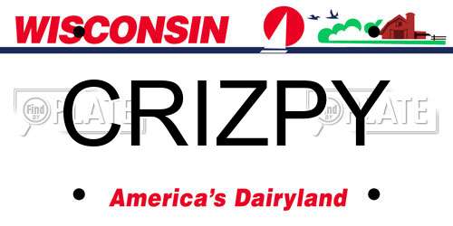 CRIZPY Wisconsin License Plate
