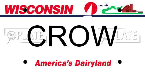 CROW Wisconsin License Plate