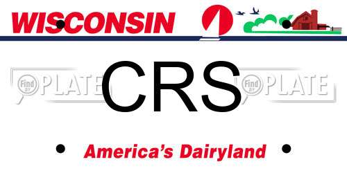 CRS Wisconsin License Plate
