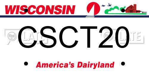 CSCT20 Wisconsin License Plate