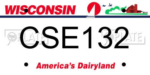 CSE132 Wisconsin License Plate