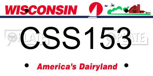 CSS153 Wisconsin License Plate