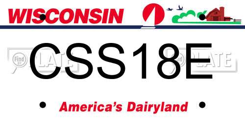 CSS18E Wisconsin License Plate