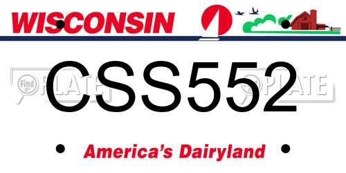 CSS552 Wisconsin License Plate