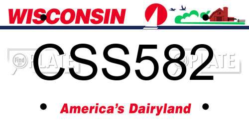 CSS582 Wisconsin License Plate