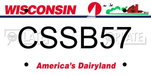 CSSB57 Wisconsin License Plate