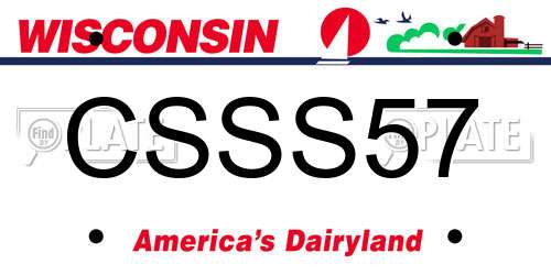 CSSS57 Wisconsin License Plate