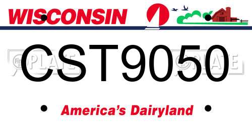 CST9050 Wisconsin License Plate