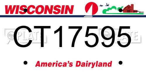 CT17595 Wisconsin License Plate