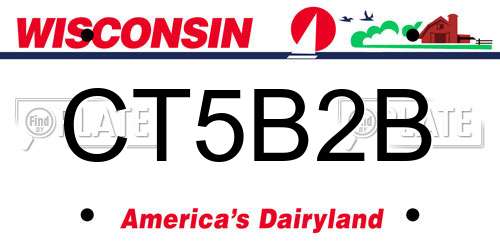 CT5B2B Wisconsin License Plate