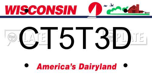 CT5T3D Wisconsin License Plate