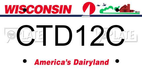 CTD12C Wisconsin License Plate