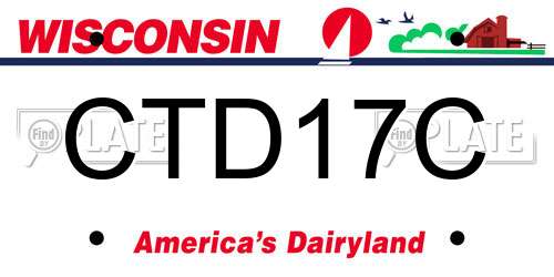 CTD17C Wisconsin License Plate