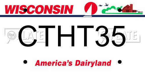 CTHT35 Wisconsin License Plate