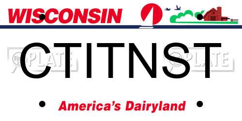 CTITNST Wisconsin License Plate
