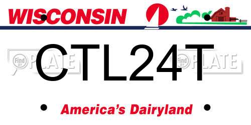 CTL24T Wisconsin License Plate
