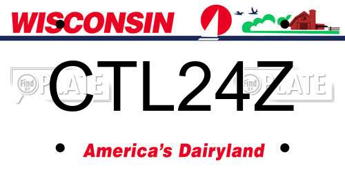 CTL24Z Wisconsin License Plate