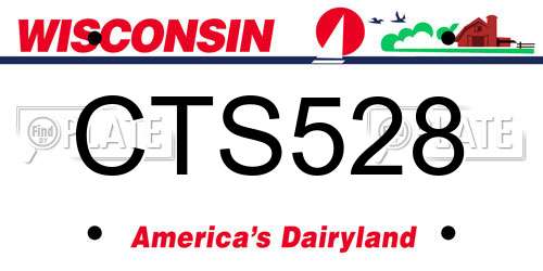 CTS528 Wisconsin License Plate