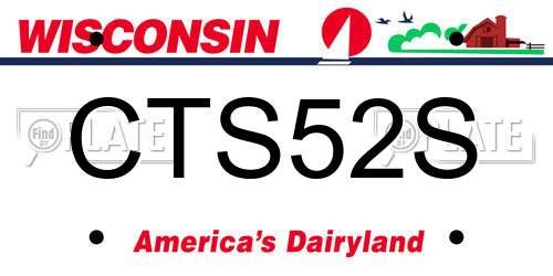 CTS52S Wisconsin License Plate